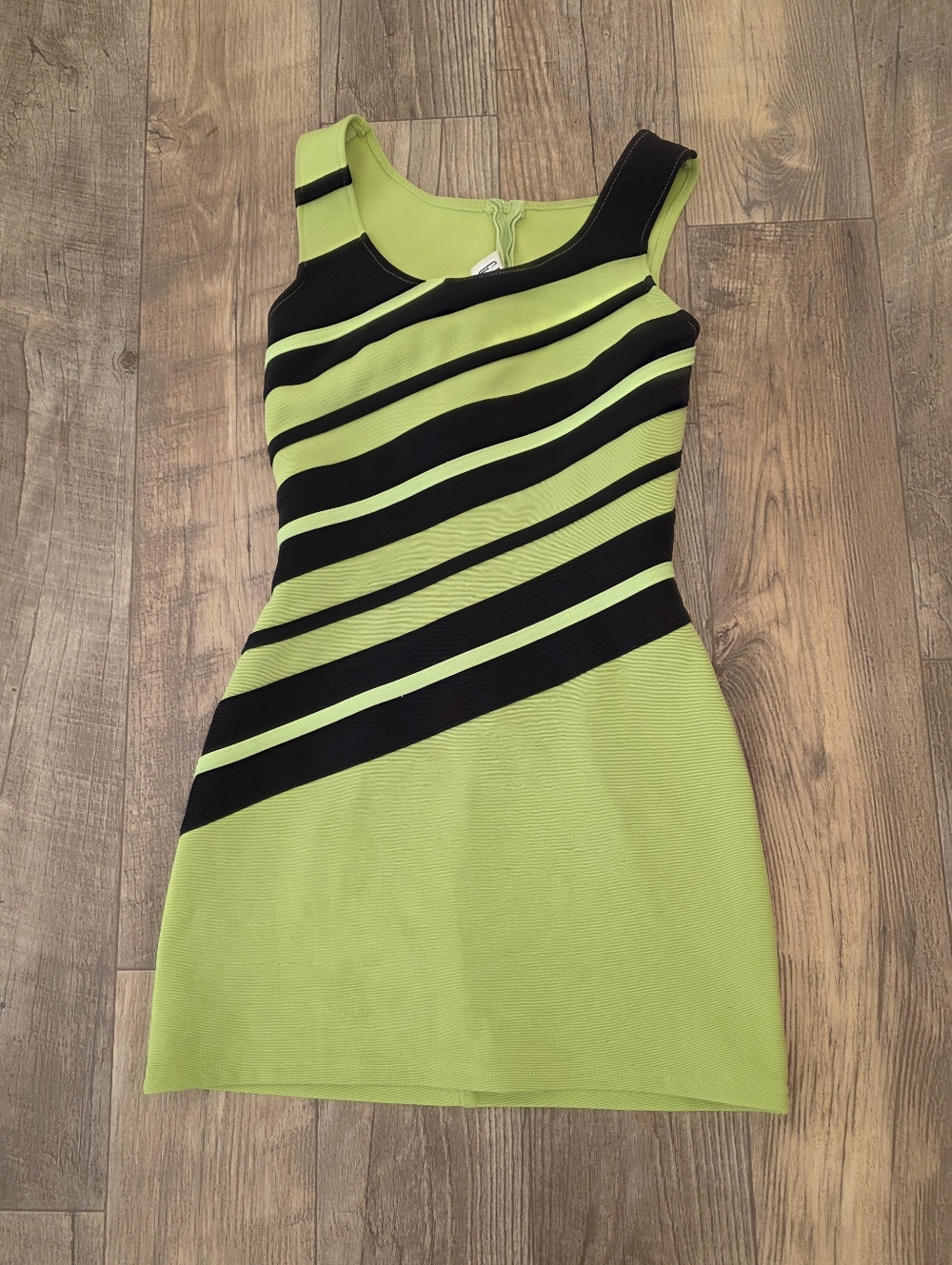 Vintage 90s Grace Usa Bodycon Neon Sz Small Dress